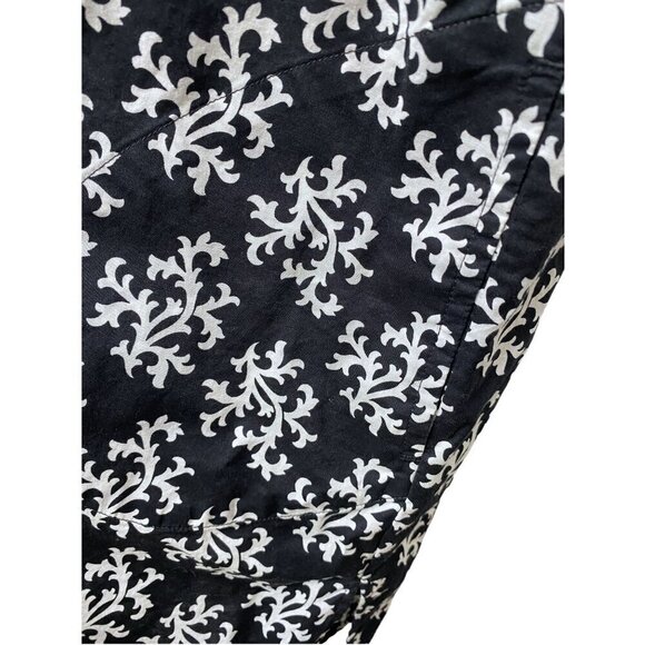 LANDS END Tunic Top XL Womens Beach Coverup Cotton Black White Cotton - Picture 9 of 11